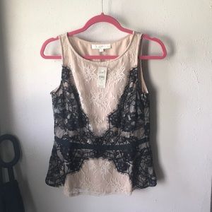 LOFT sleeveless lace top